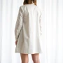 Chemise de Nuit de Maternité Femme avec Col en Satin Extrafin de Coton TC300 - Sur Mesure